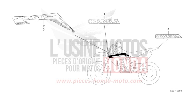 MARK for CRF150R "Big wheels" EXTREME RED (R292) from 2022